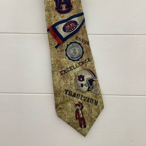 Auburn University Tigers 100% Silk Mens Tie EUC